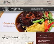 Luca & Leonardo Italian Restaurant website, The Woodlands Texas, MH1 Web Design