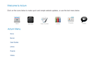 Actum, content management system, easy website updates